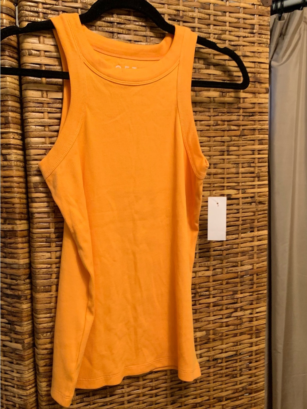 LOFT Bright Orange Ribbed Tank Top